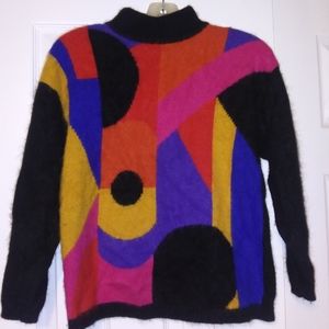 Vintage Modern Art Turtleneck Sweater